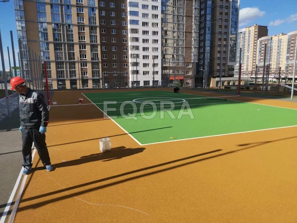 Из чего состоит бесшовное резиновое покрытие в Вагае?